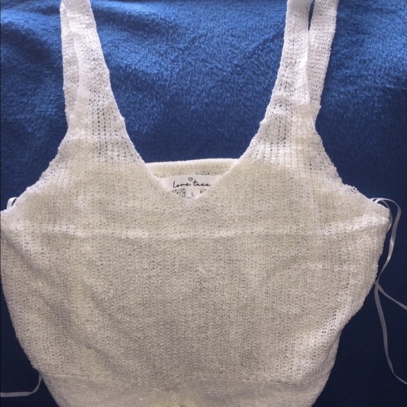 White Sweater crop tank - Picture 2 of 5